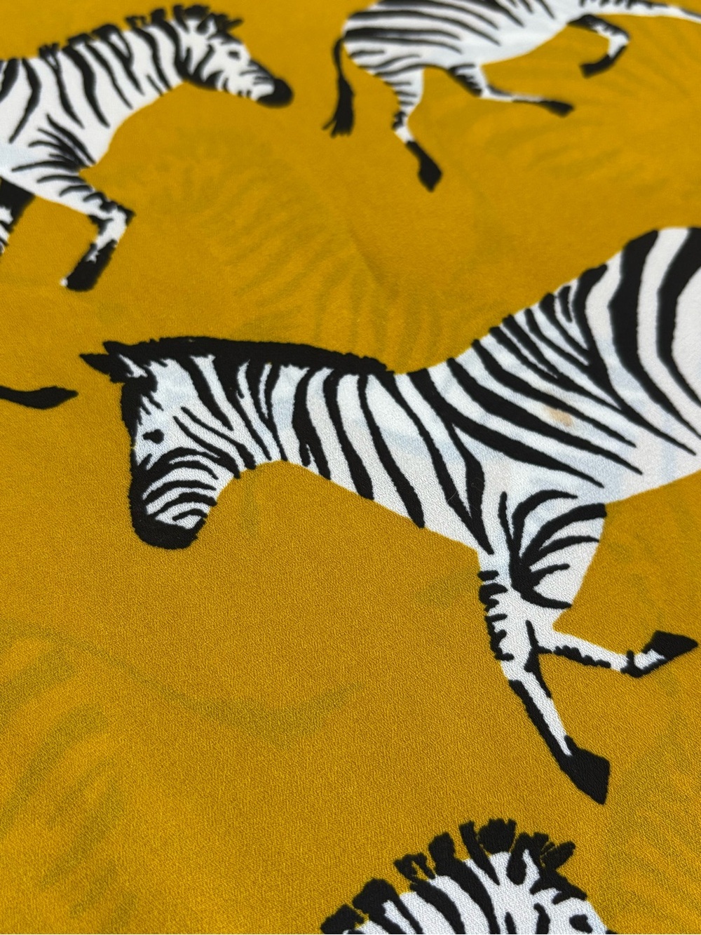 Ann Taylor Factory Mustard Yellow Zebra Print Sleeveless Layered Blouse XS - Picture 2 of 9